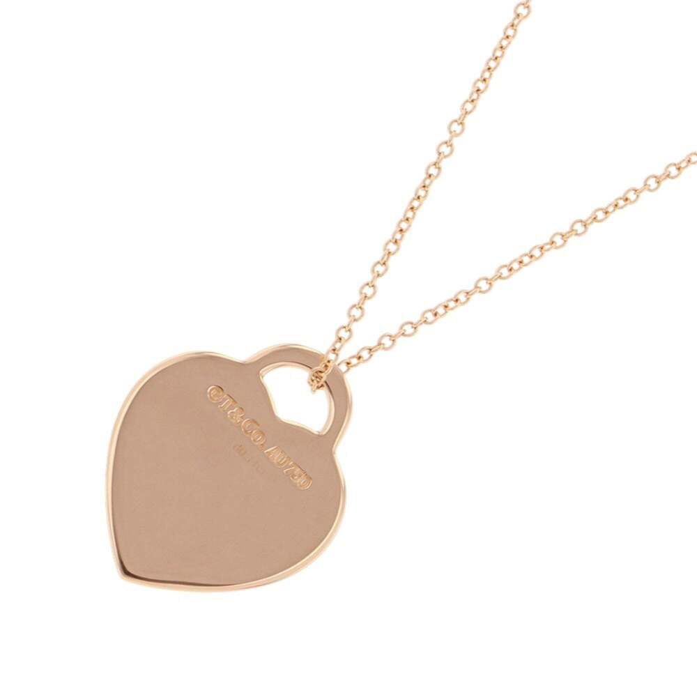 TIFFANY Authentic 18k Gold Diamond Heart Necklace - Picture 3 of 9